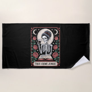 Halloween True Crime Junkie Tarotkaart Strandlaken