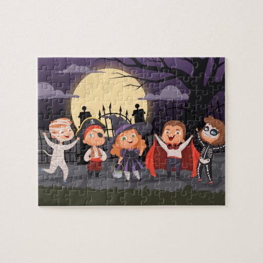 Halloween Trump ou Treat Kids Puzzle (Horizontal)
