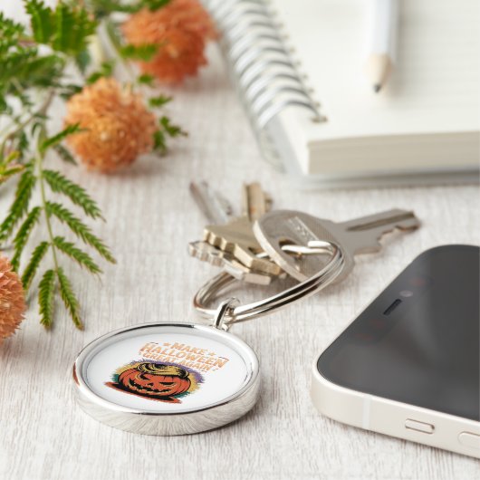 Halloween Trumpkin Design Sleutelhanger (Zijkant)