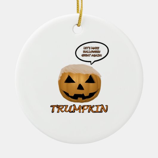 Halloween Trumpkin Fitted Keramisch Ornament (Voorkant)