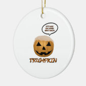 Halloween Trumpkin Fitted Keramisch Ornament (Links)