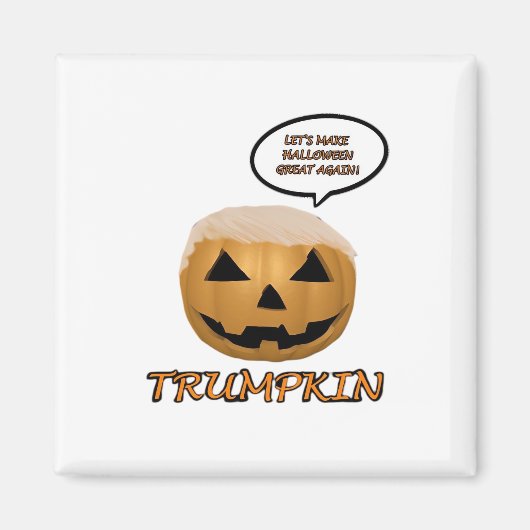 Halloween Trumpkin Fitted Magneet (Voorkant)