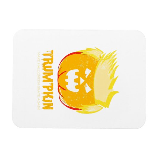 Halloween Trumpkin Funny Magneet (Horizontaal)