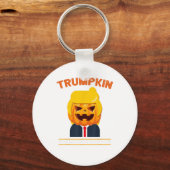 Halloween Trumpkin Funny Pumpkin Halloween Sleutelhanger (Voorkant)