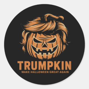 Halloween Trumpkin Make Halloween Great Again Ronde Sticker