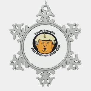 Halloween Trumpkin Pumpkin Classic Tin Sneeuwvlok Ornament
