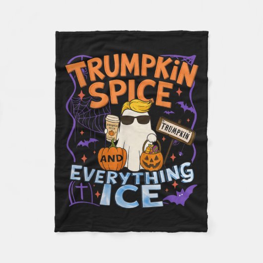 Halloween Trumpkin Sce And Everything Ice Pumpkin  Fleece Deken (Voorkant)