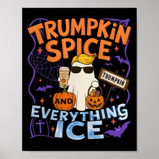 Halloween Trumpkin Sce And Everything Ice Pumpkin Poster (Voorkant)