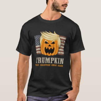 Halloween Trumpkin  US Flag Funny T-shirt