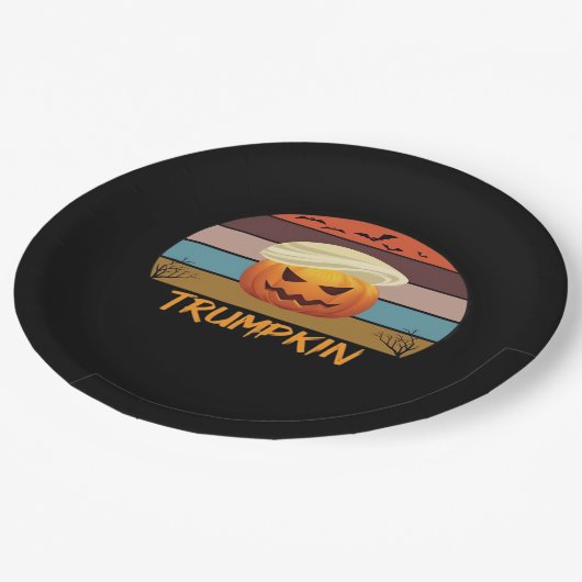 Halloween Trumpkin  US Papieren Bordje (Gekanteld)