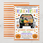 Halloween Trunk of Treat Invite Kaart (Voorkant / Achterkant)