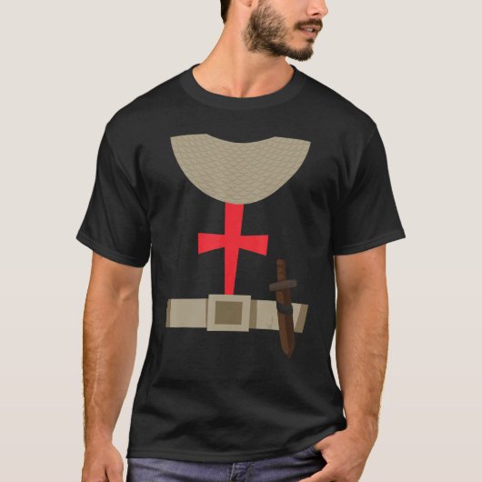 Halloween Tshirt Knight Costume d'armure d'arme co (Devant)