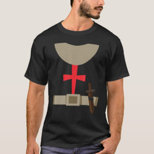 Halloween Tshirt Ridder Kostuum Armour Zwaard Suit