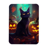 Halloween Tuxedo Cat met pompoenen eng Magneet (Verticaal)