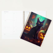 Halloween Tuxedo Cat met pompoenen eng Planner (Display)
