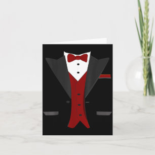 Halloween Tuxedo Kostuum - Grappig Pak Bruiloft Kaart