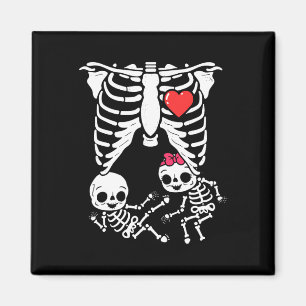 Halloween Tweeling Zwangerschapsaankondiging Grapp Magneet