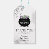 Halloween Twins Baby shower Witch Brew Bedankt Cadeaulabel (Voorkant)