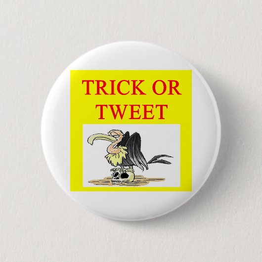 halloween twitter - grap ronde button 5,7 cm (Voorkant)