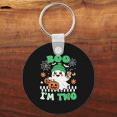 Halloween Two Birthday Boo Im Two Groovy Birthday Sleutelhanger (Voorkant)