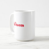 Halloween Two tone Deep and Bright Red Spooky-Cups Koffiemok (Voorkant links)