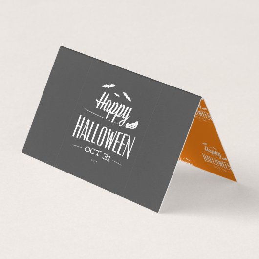 Halloween typografie visitekaartjes (Voorkant)