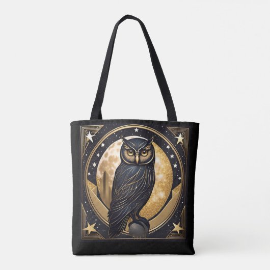 Halloween Uil Custom Trick or treat Canvas tas (Achterkant)