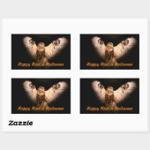 Halloween Uil in vlucht Rechthoekige Sticker (Vel)