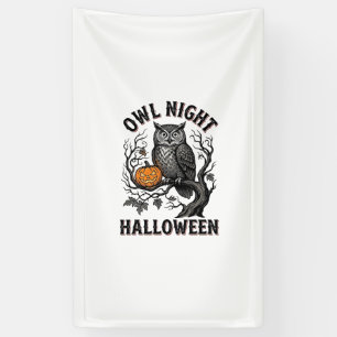 Halloween Uil Shirt Vintage Griezelen Vogel Feest Spandoek
