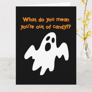 Halloween Uit Snoep Funny Ghost Kaart