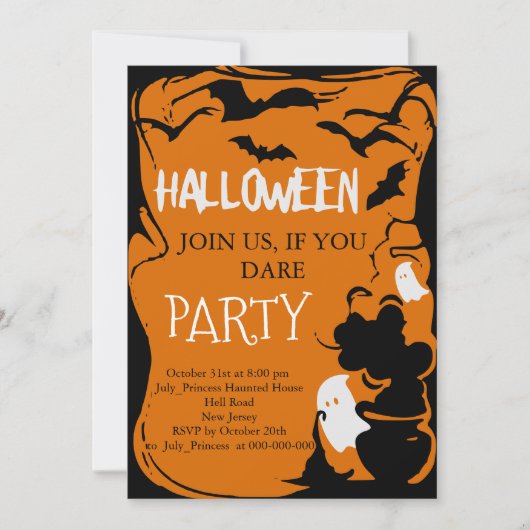 Halloween Uitnodiging (Voorkant)