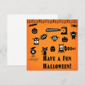Halloween Uitnodiging (Voorkant / Achterkant)