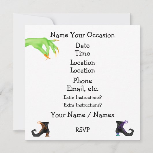 Halloween Uitnodiging (Achterkant)