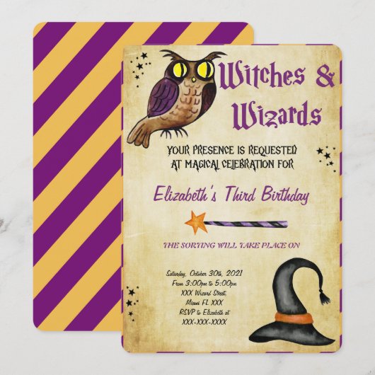 Halloween Uitnodiging (Voorkant / Achterkant)