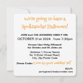 Halloween Uitnodiging (Achterkant)