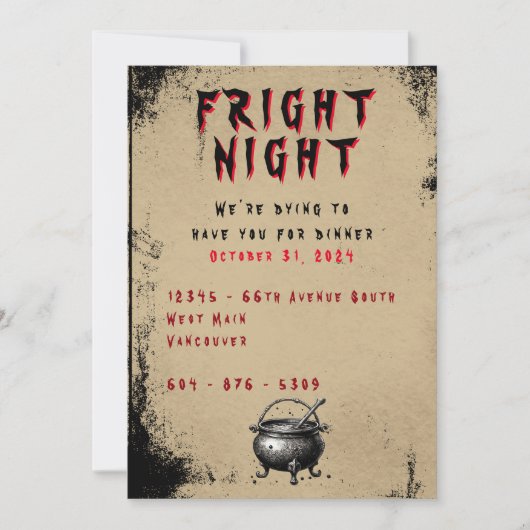 Halloween Uitnodiging (Voorkant)