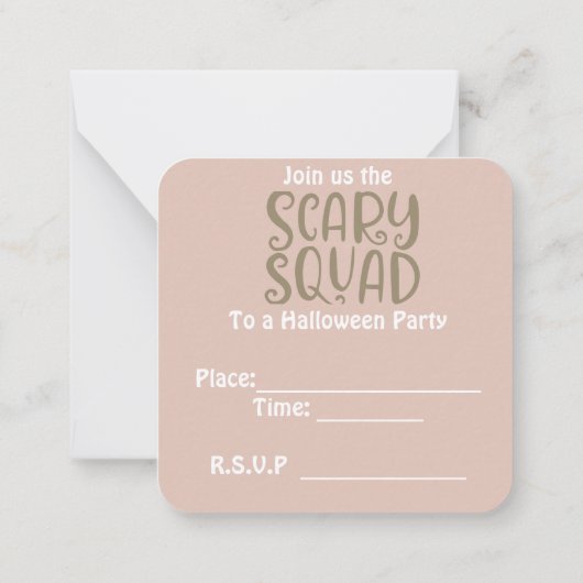 Halloween Uitnodiging (Achterkant)