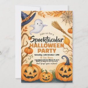 Halloween-uitnodiging Activiteiten in de omgevin Kaart