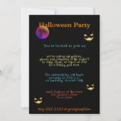 Halloween Uitnodiging Gelukkige Pompoenen (Achterkant)