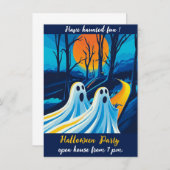 Halloween-uitnodiging Kaart (Voorkant / Achterkant)