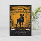 Halloween Uitnodiging - Kwaad Dog Halloween Party (Staand voorkant)