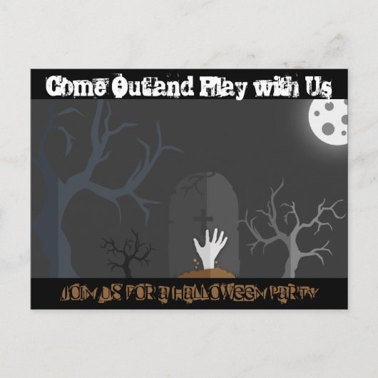 Halloween Uitnodiging om uit te komen en Gothic te (Voorkant)