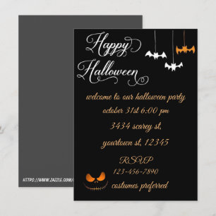 Halloween uitnodiging schrijf uw tekst