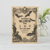 Halloween Uitnodiging Sjabloon (Staand voorkant)