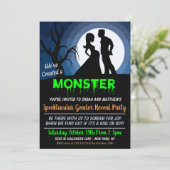 Halloween Uitnodiging voor Geslacht Reveal Feestje (Staand voorkant)