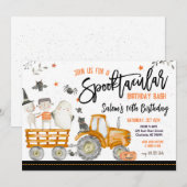 Halloween uitnodiging voor verjaardagsfeestje, (Voorkant / Achterkant)