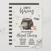 Halloween Un bébé brasse Baby shower Invitation (Devant / Derrière)