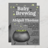 Halloween Un bébé brasse Baby shower Invitation (Devant / Derrière)