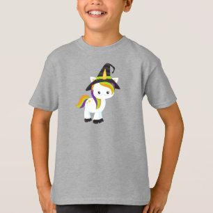 Halloween Unicorn, Cute Unicorn, Witch Pet, Stars T-shirt