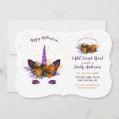 Halloween Unicorn Face Invitations N'IMPORTE QUEL  (Devant)